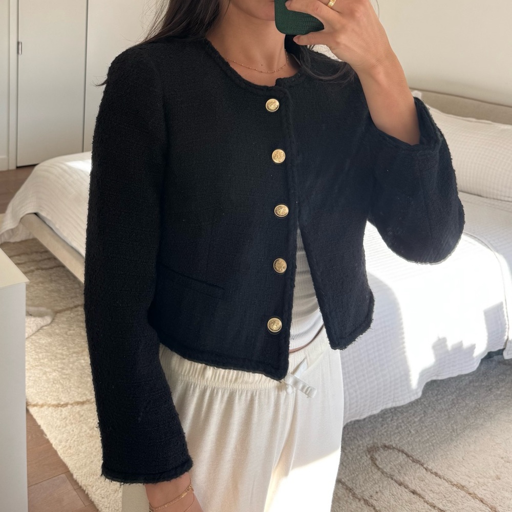 Jcrew Tweed Louisa Jacket - black